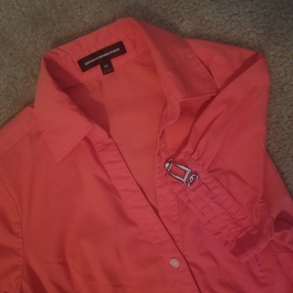 Express Design Studio Collared Top - Picture 2 of 2